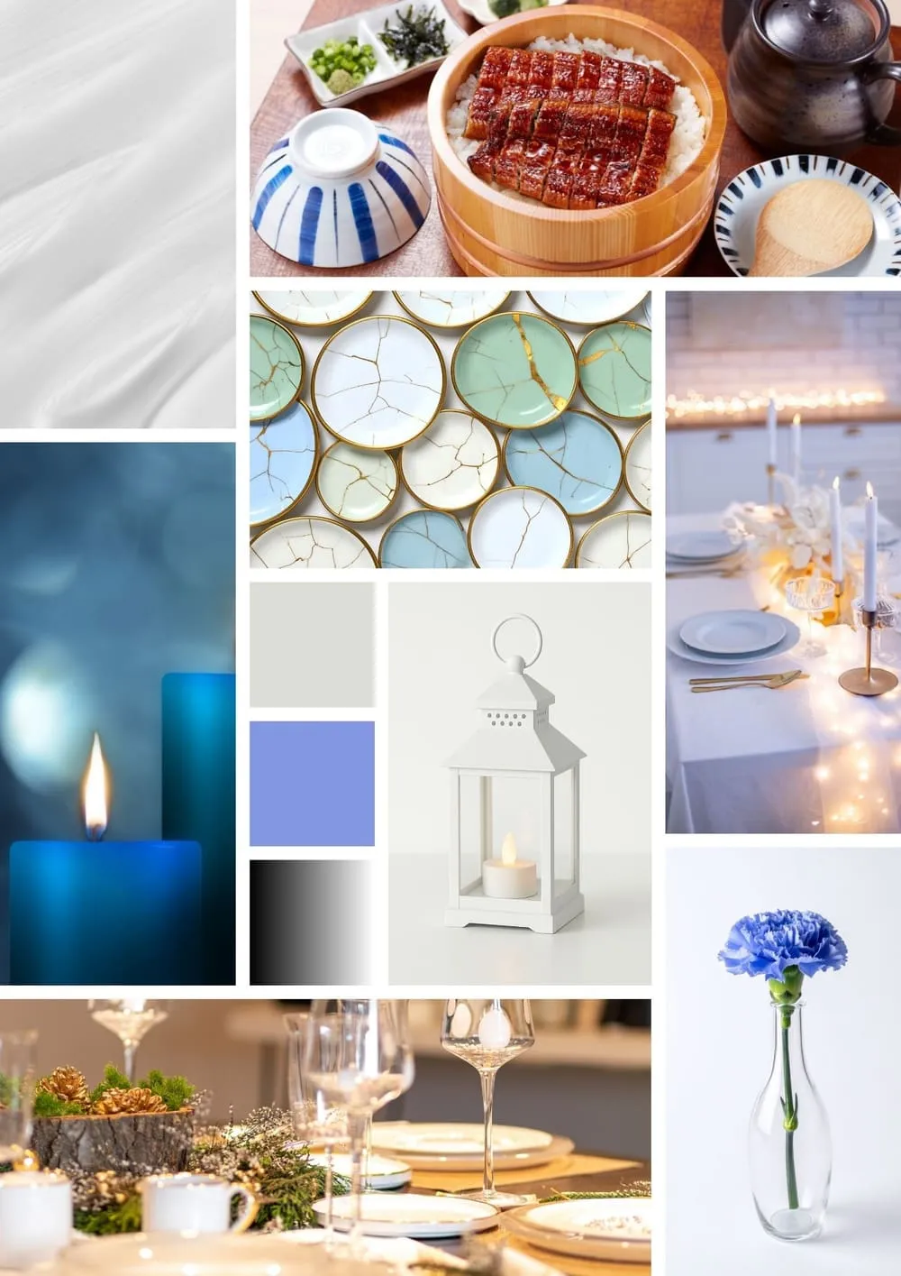 Moodboard Blauw & marmer
