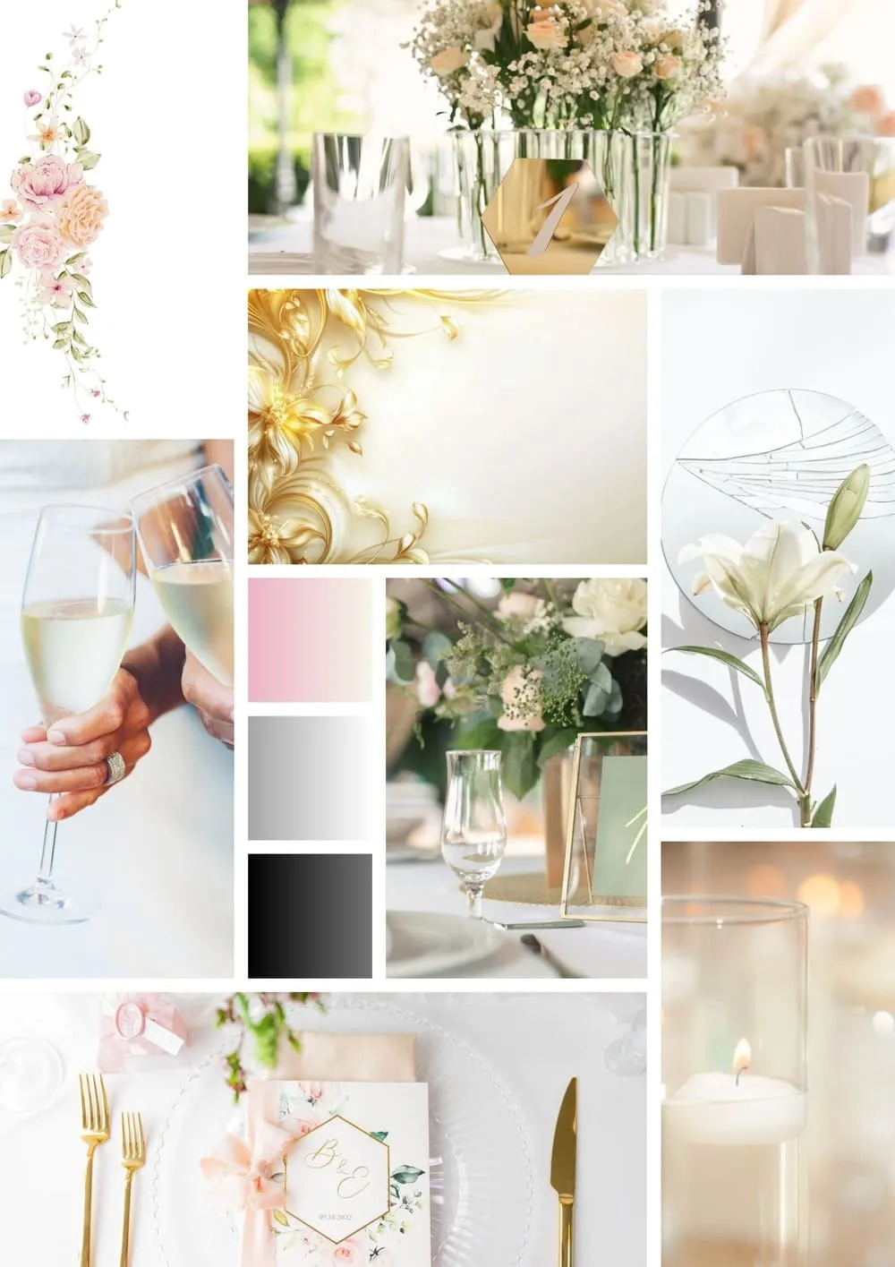 Moodboard Champagne & goud