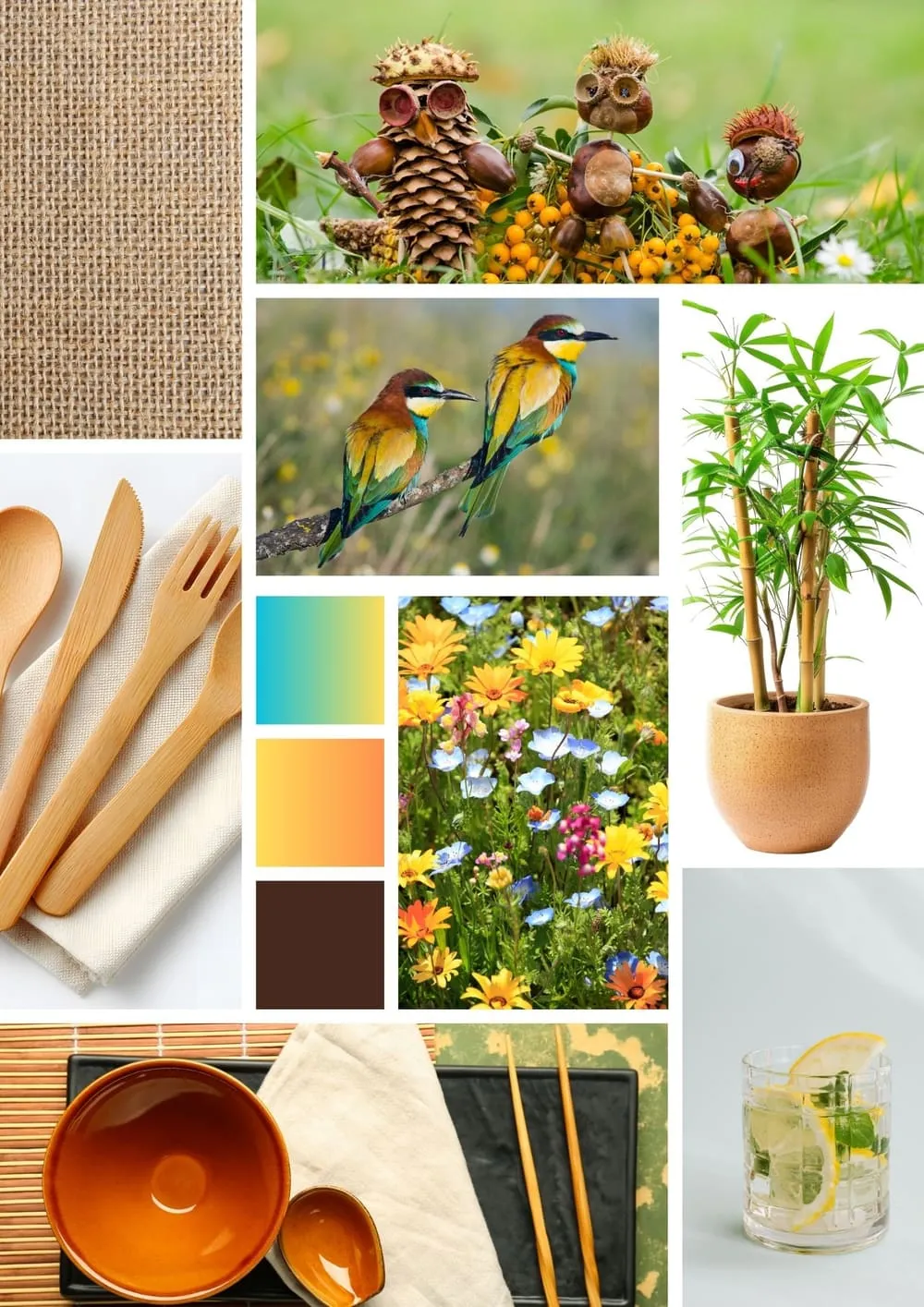 Moodboard Jute & veldbloemen