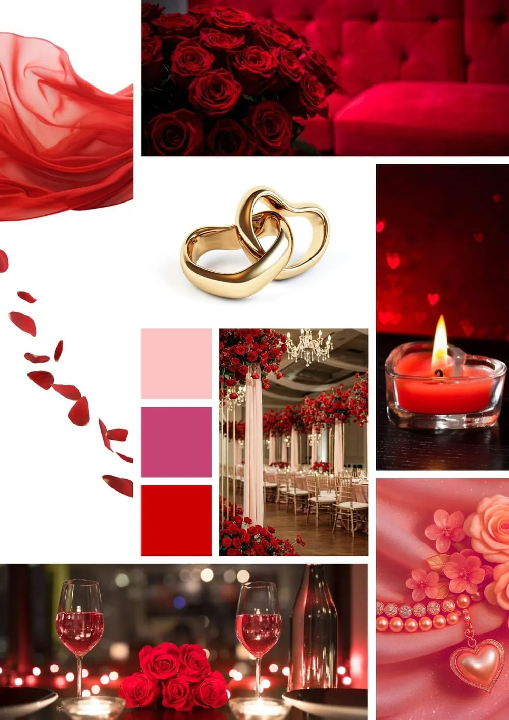 Moodboard Rood & rozen
