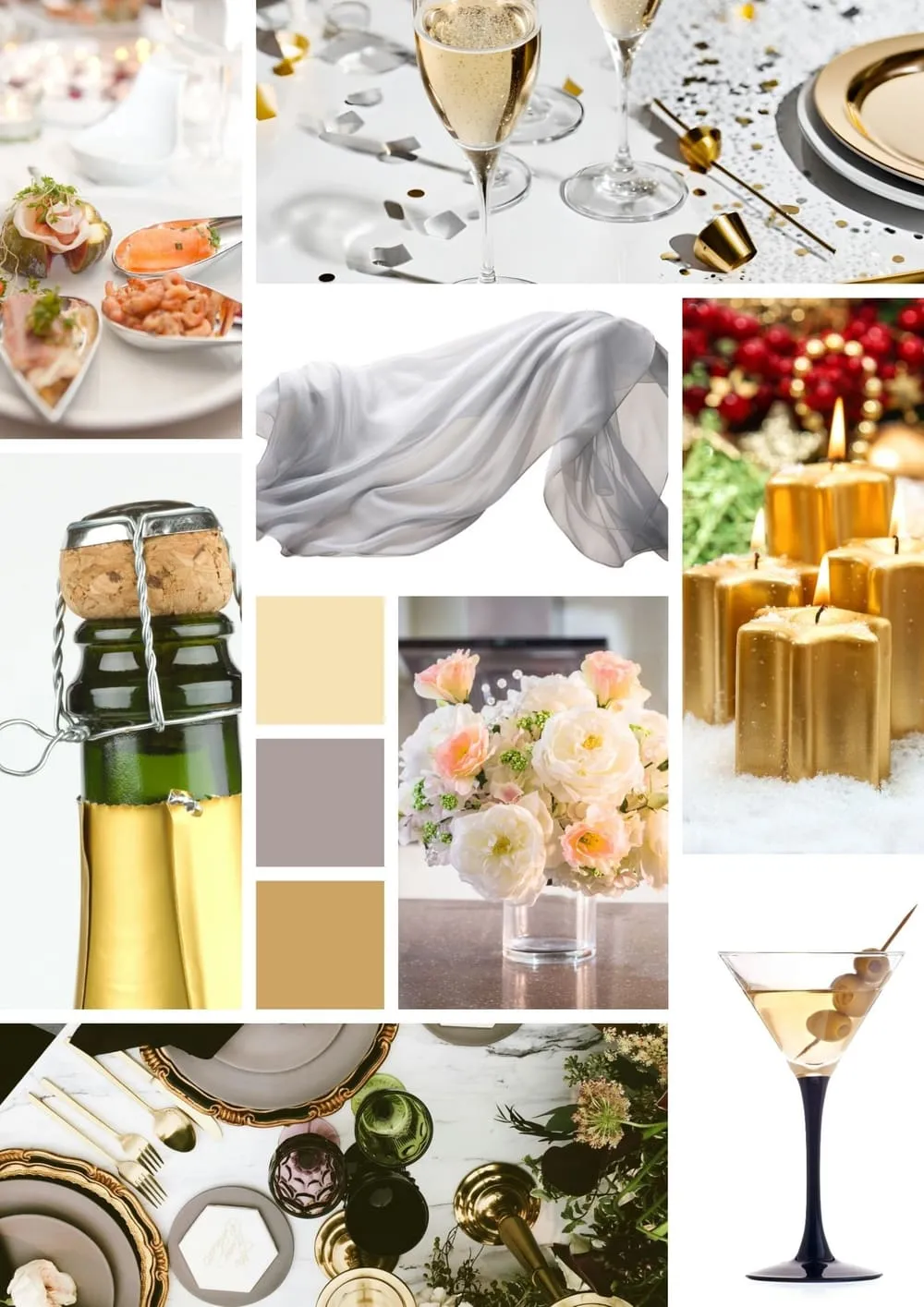 Moodboard Wit & goud